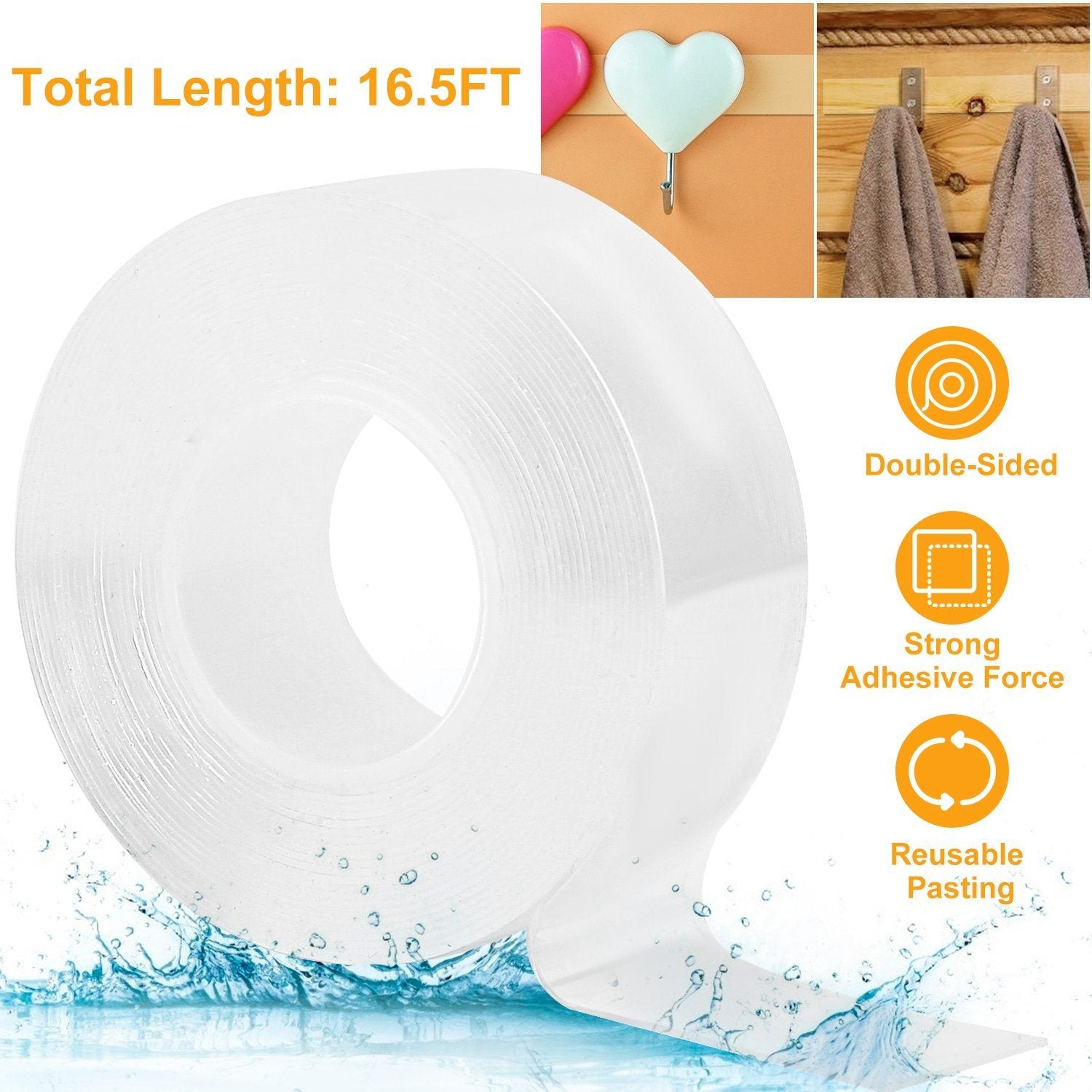 16.5FT Nano Double Sided Adhesive Tape Everything Else - DailySale