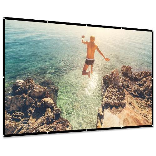 16:9 Foldable Projector Screen Anti-Crease Wall Mounted TV & Video 60" - DailySale