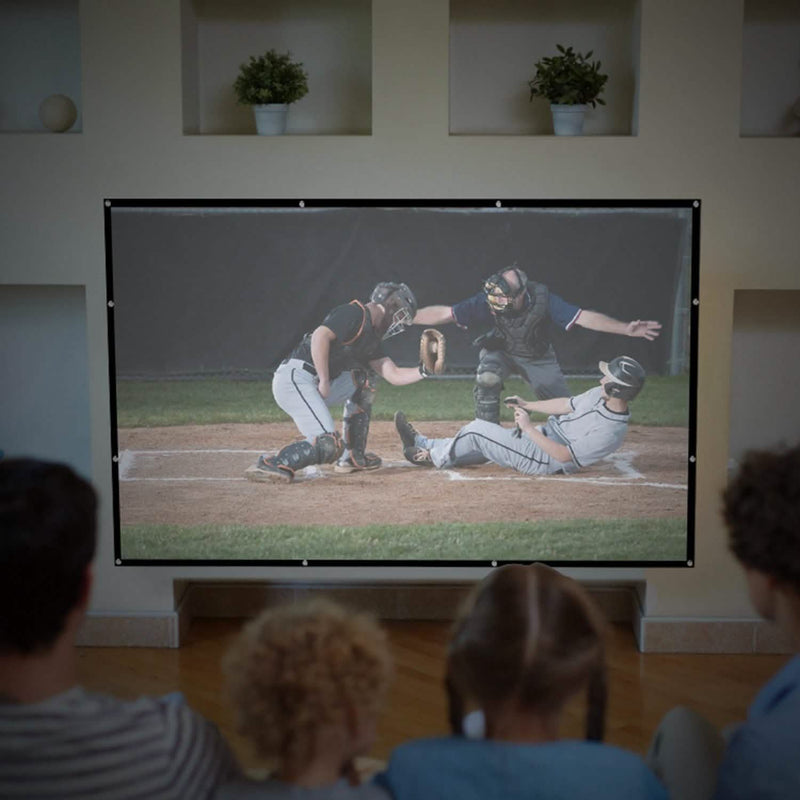 16:9 Foldable Projector Screen Anti-Crease Wall Mounted TV & Video - DailySale