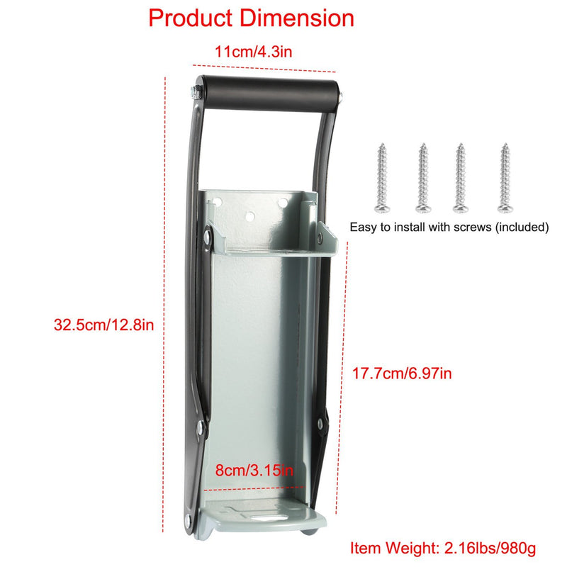 16oz Can Crusher Heavy Duty Metal with Bottle Opener Wall Mounted Kitchen & Dining - DailySale