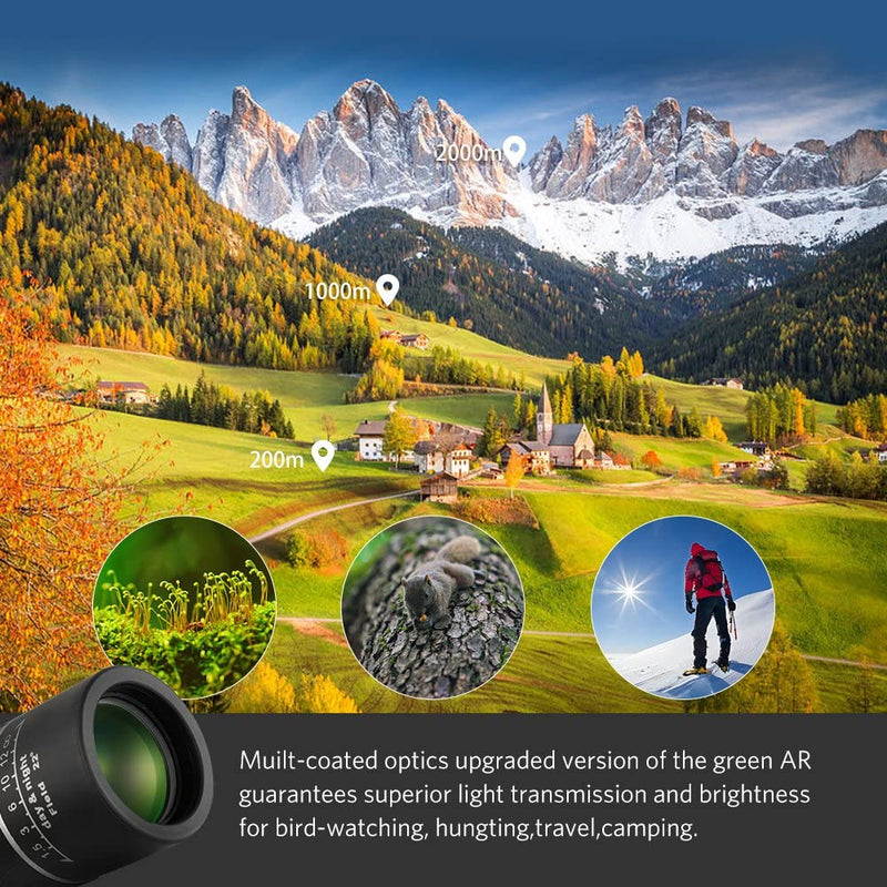 16x52 Monocular Dual Focus Optics Zoom Telescope Sports & Outdoors - DailySale