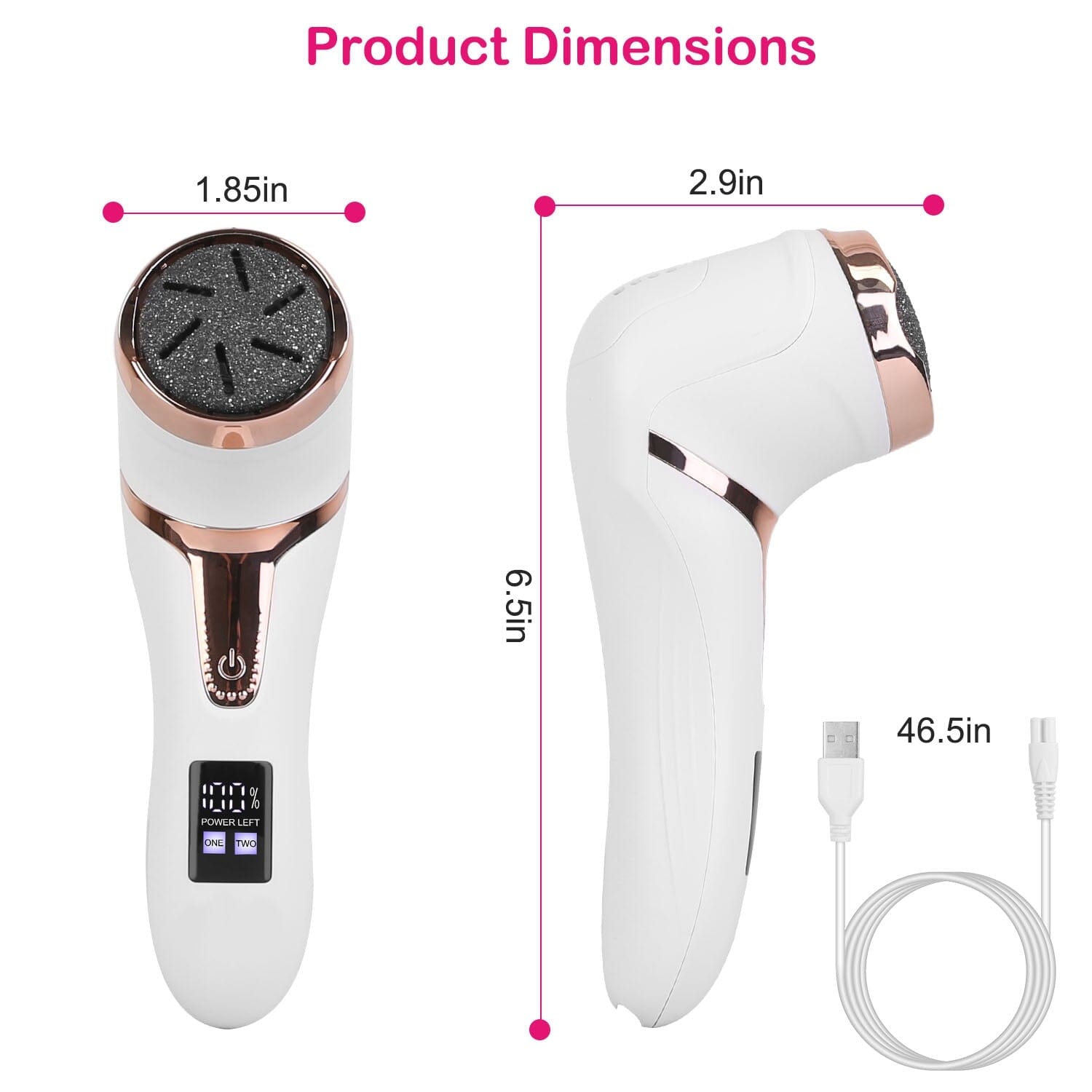 17-Pieces Set: Electric Foot Callus Remover with Vacuum Foot Grinder Rechargeable Beauty & Personal Care - DailySale