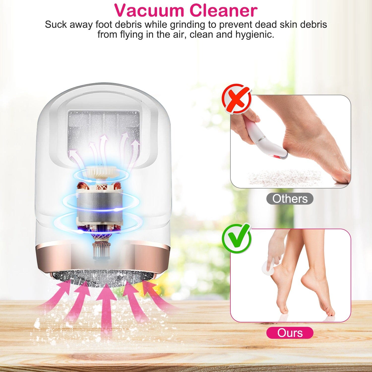 17-Pieces Set: Electric Foot Callus Remover with Vacuum Foot Grinder Rechargeable Beauty & Personal Care - DailySale