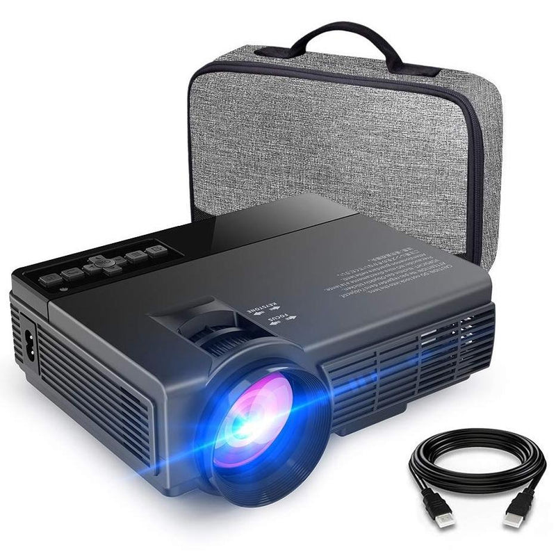 170'' Display, 1080P Supported Mini Projector - Assorted Colors Gadgets & Accessories Black - DailySale