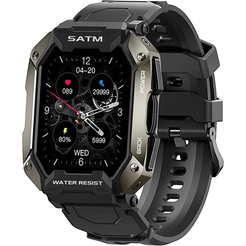 1.71" Tactical Military Sports Smart Watch Smart Watches Black - DailySale