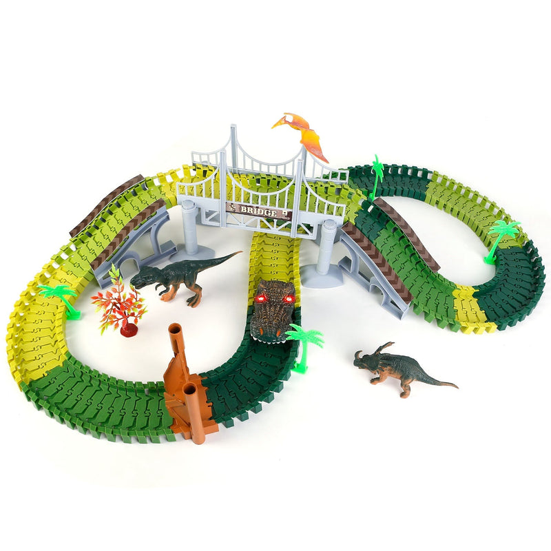 175-Piece: Dinosaur Race Track Set Toys & Games - DailySale
