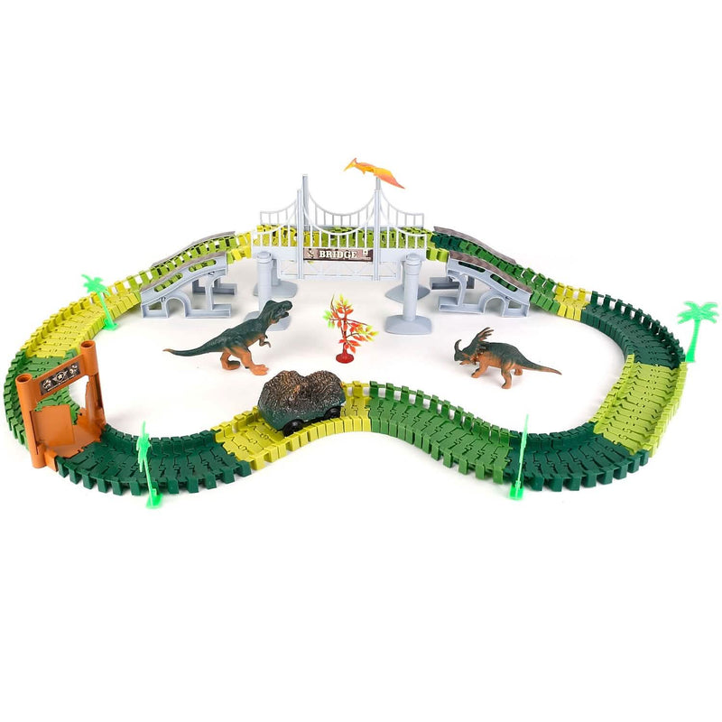 175-Piece: Dinosaur Race Track Set Toys & Games - DailySale