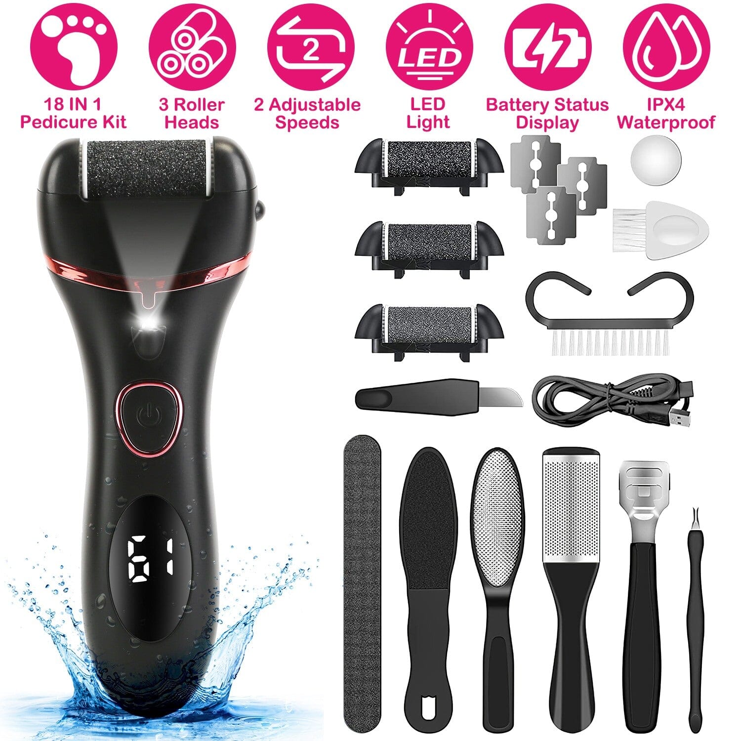 18-in-1 Electric Foot Callus Remover Tool Beauty & Personal Care - DailySale