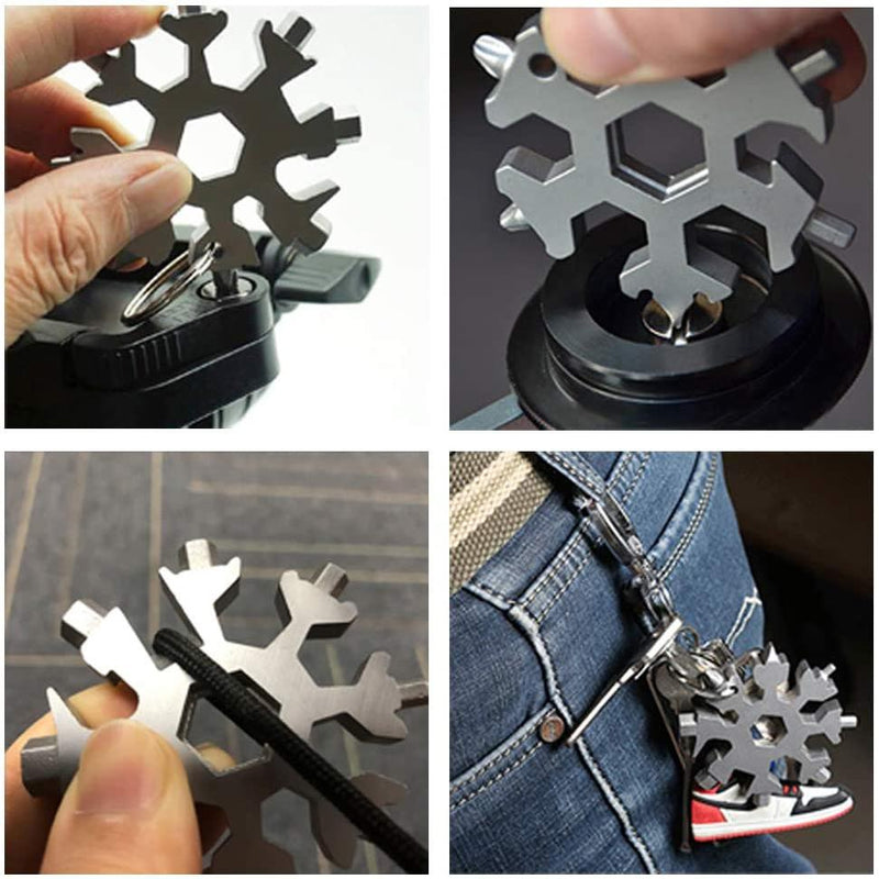 18 In 1 Multi-Tool Stainless Steel Snowflake-Shaped Tool Home Improvement - DailySale