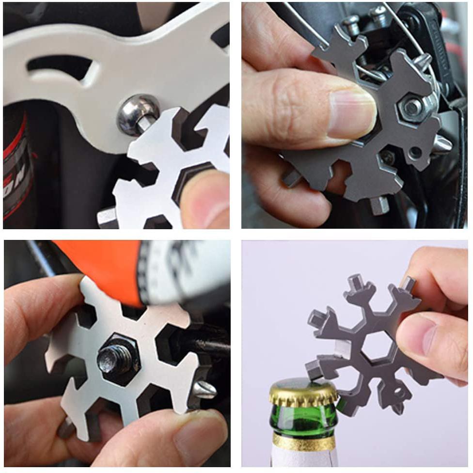 18 In 1 Multi-Tool Stainless Steel Snowflake-Shaped Tool Home Improvement - DailySale