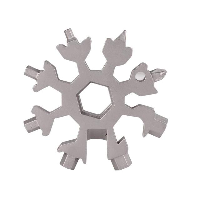 18-in-1 Multi-Tool Stainless Steel Snowflake-Shaped Tool