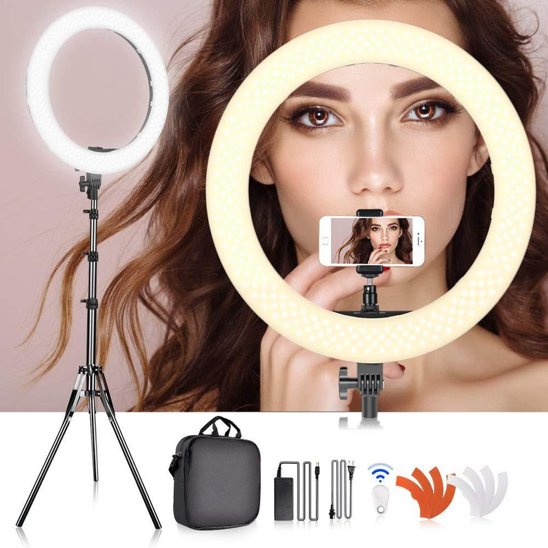18" LED Ring Light 55W 3200K-5 600K Dimmable Selfie Ring Light Beauty & Personal Care - DailySale