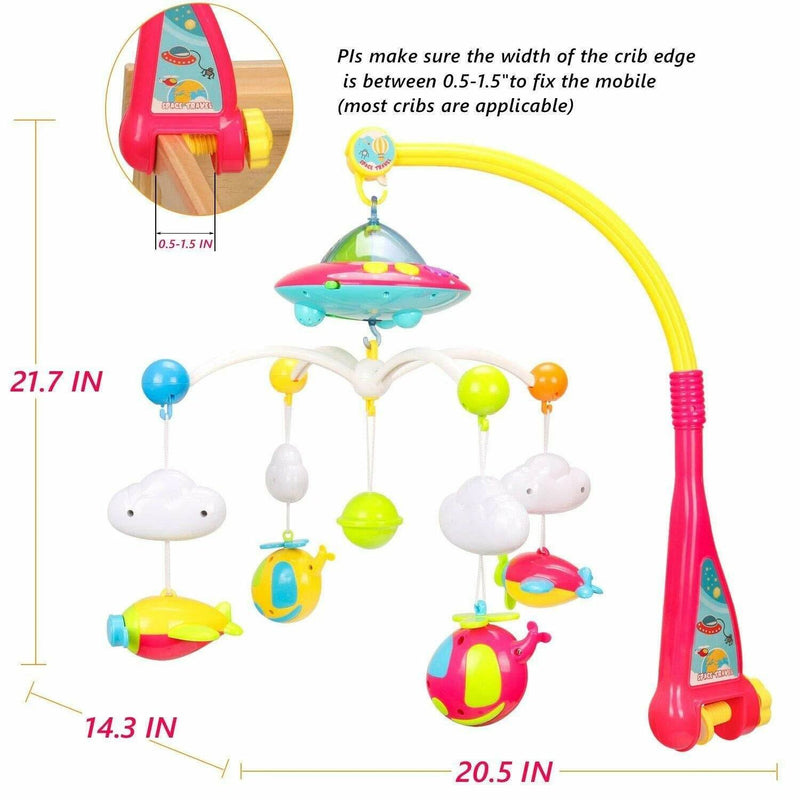 180 Melodies Music Crib Toy Twinkle Light Mobile Cot Bed Bell Box Baby Rattles Baby - DailySale