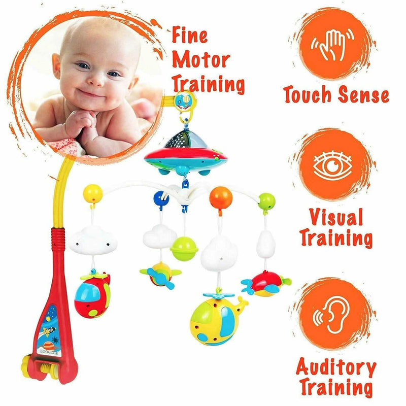 180 Melodies Music Crib Toy Twinkle Light Mobile Cot Bed Bell Box Baby Rattles Baby - DailySale