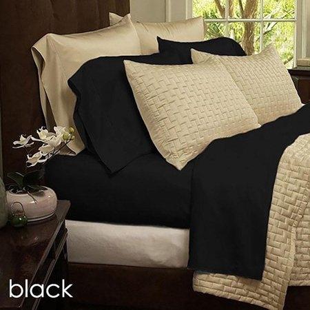 1800 Series Sheets Super-Soft Bamboo Fiber - Assorted Colors and Sizes Linen & Bedding California King Black - DailySale