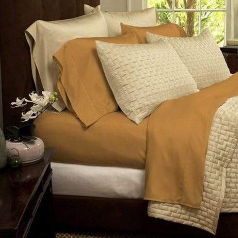1800 Series Sheets Super-Soft Bamboo Fiber - Assorted Colors and Sizes Linen & Bedding California King Gold - DailySale