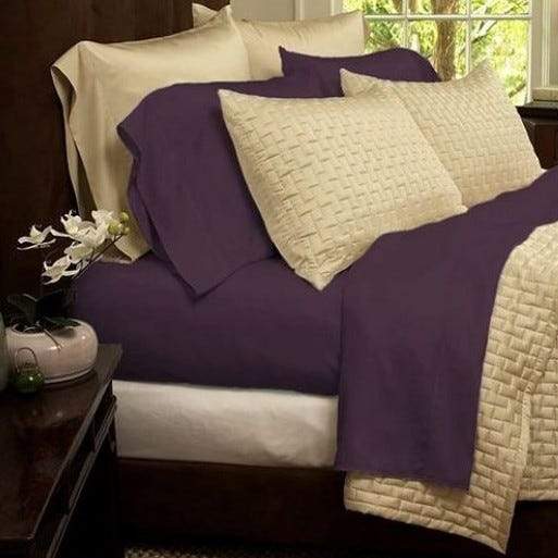 1800 Series Sheets Super-Soft Bamboo Fiber - Assorted Colors and Sizes Linen & Bedding California King Purple - DailySale