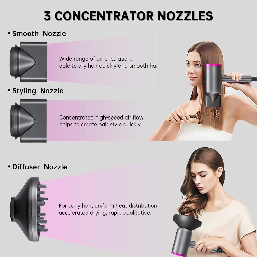 1800W Professional Hair Dryer with Diffuser Ionic Conditioning Beauty & Personal Care - DailySale