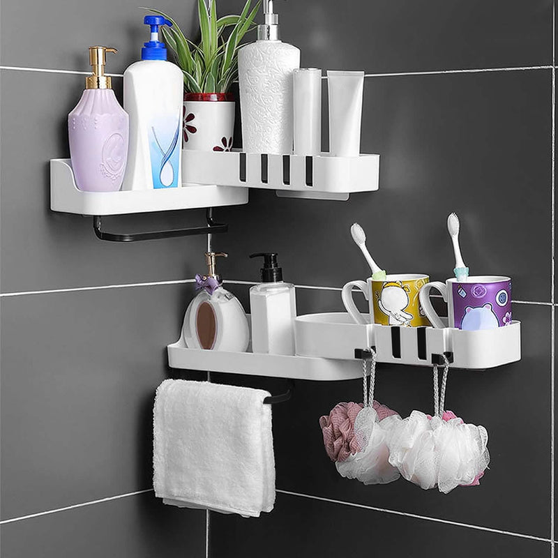 180° Rotatable Bathroom Corner Caddy Shelf Bath - DailySale