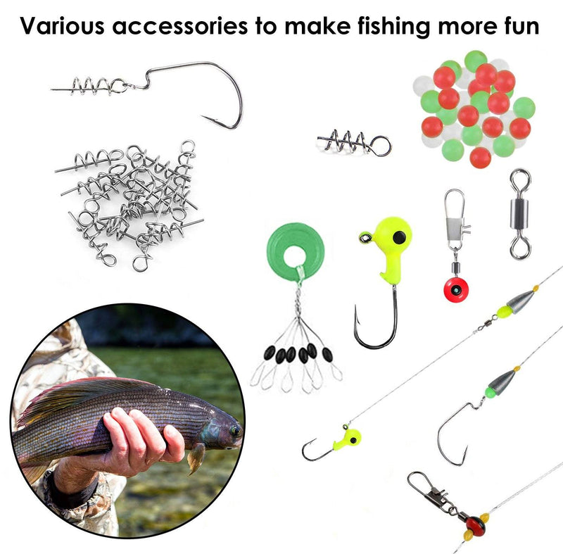 188-Pieces: Portable Fishing Accessory Kit with Tackle Box Sports & Outdoors - DailySale