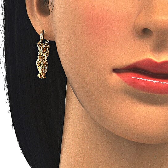 18k Gold Filled High Polish Finsh Medium Hoop Earrings - DailySale