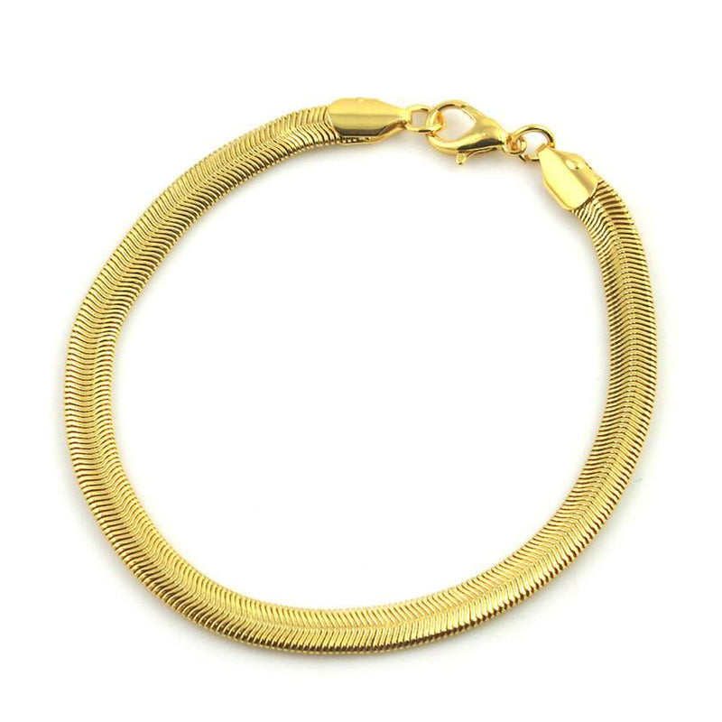 18K Gold Herringbone Anklet Jewelry - DailySale