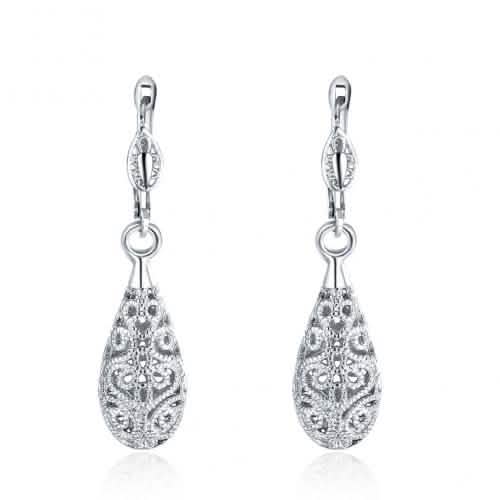 18K Gold Laser Cut Filigree Drop Earrings - Assorted Colors Jewelry - DailySale