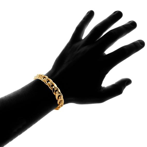 18K Gold Plated Cuban Chain Bracelet Jewelry - DailySale