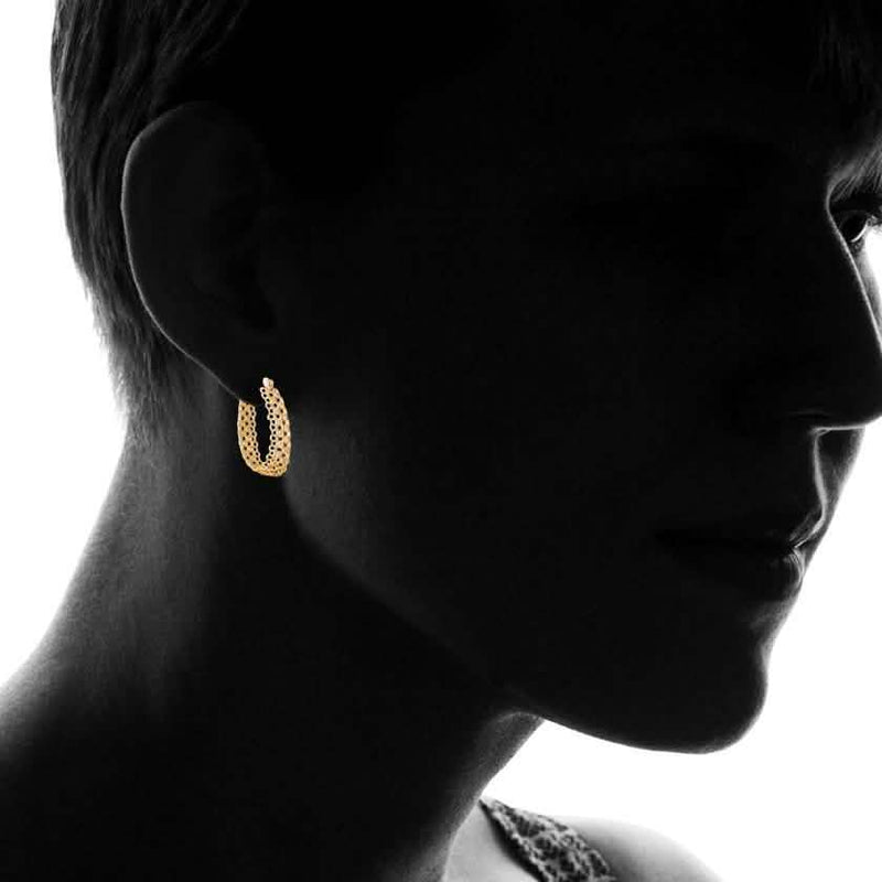 18K Gold Plated Hoop Earrings Jewelry - DailySale