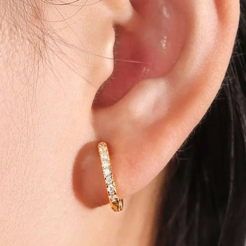 18K Gold Plated Huggie Earrings Earrings - DailySale