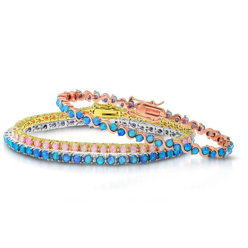 18K Gold Plated Opal Tennis Bracelets Bracelets - DailySale