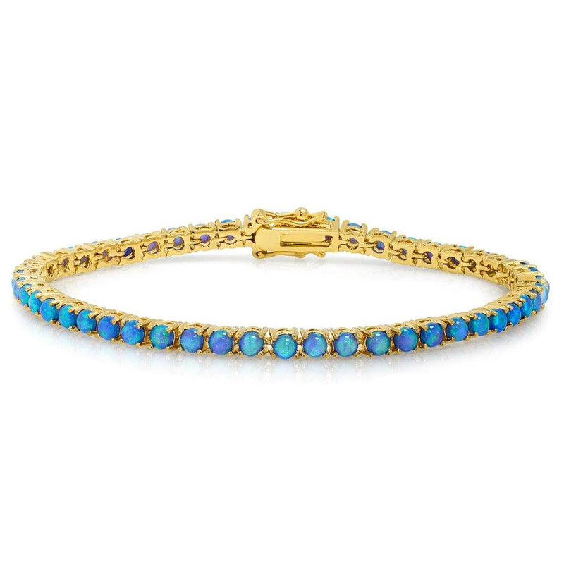 18K Gold Plated Opal Tennis Bracelets