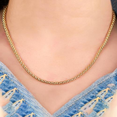 18K Gold Plated Popcorn Chain Necklaces 16" - DailySale
