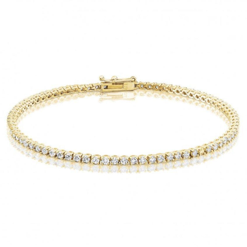 18K Gold Plating 8.00 CTTW White Swarovski Elements Tennis Bracelet Jewelry Gold - DailySale