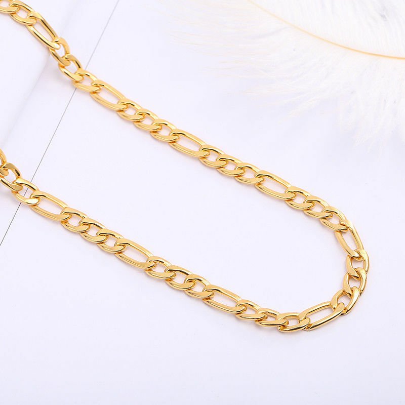 18k Solid Gold Figaro Chain 2.0mm Necklace Necklaces 16" - DailySale