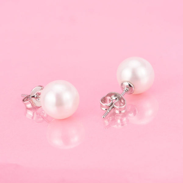 18K White Gold 4.00 CTTW Cultured Pearl Earring Jewelry - DailySale