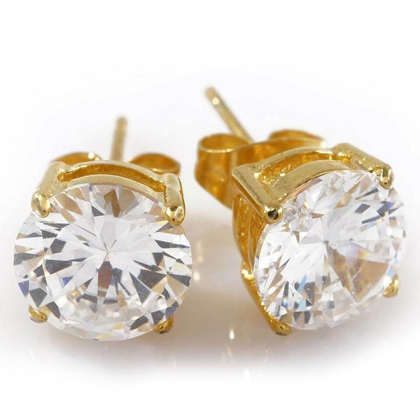 18K Yellow Gold Plated Stud Earrings Jewelry - DailySale