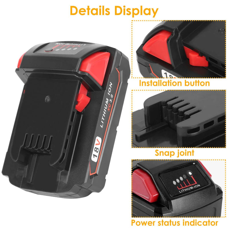 18V Battery Replacement Compatible with Milwaukee M18 Cordless Power Tool Home Improvement - DailySale