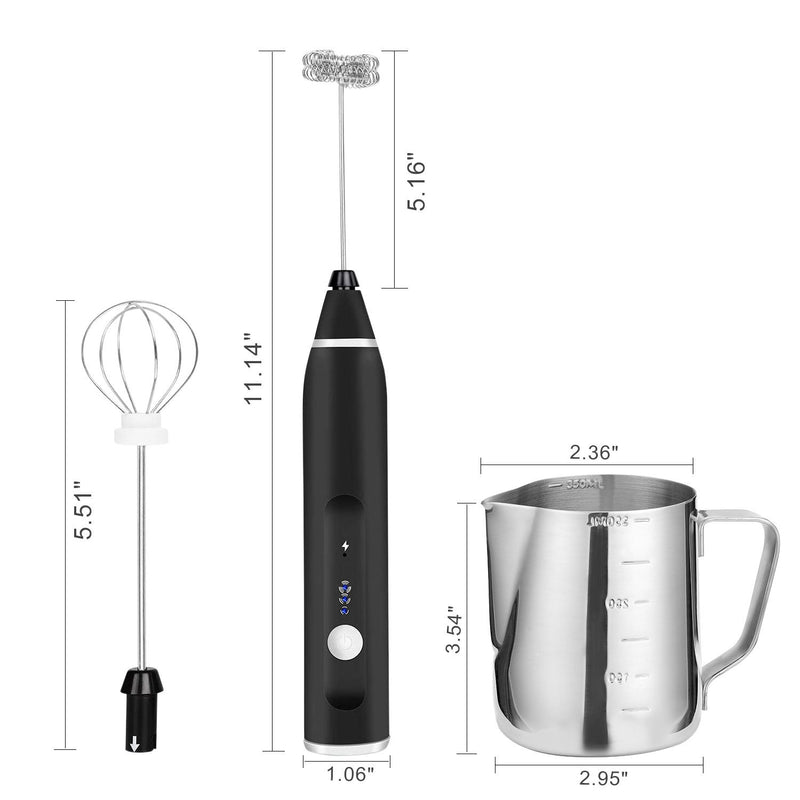 19-Pack: USB Electric Milk Coffee Frother Pitcher Set Kitchen & Dining - DailySale