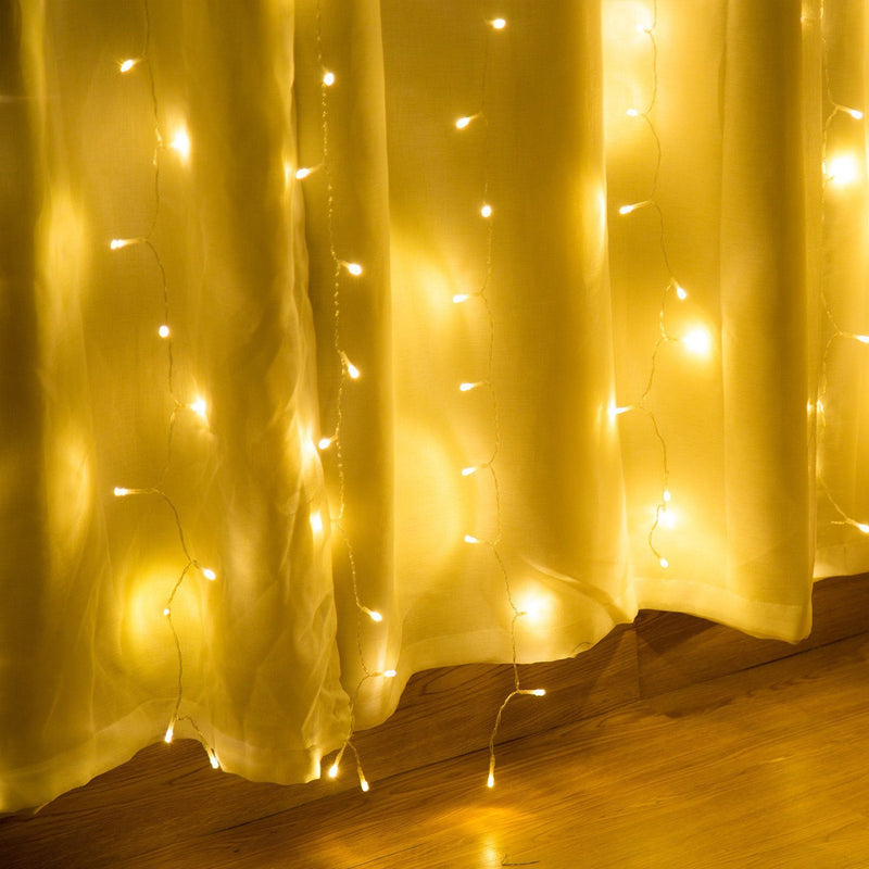 19.6 x 6.6 FT. 448 LED Warm White Waterproof String Fairy Curtain Lights Lighting & Decor - DailySale