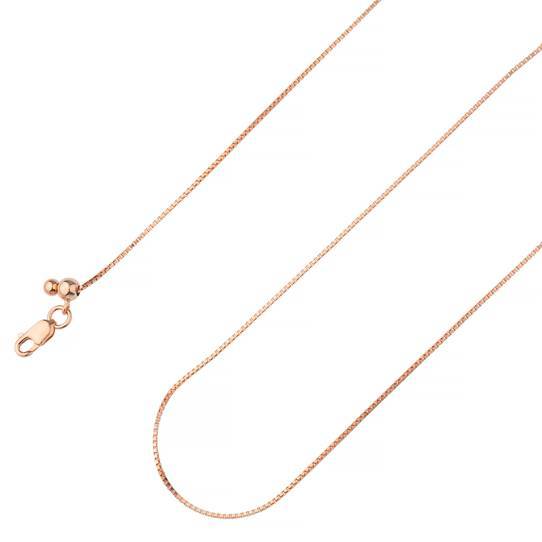 1mm 14K Rose Gold Over 925 Sterling Silver Box Chain Necklaces - DailySale