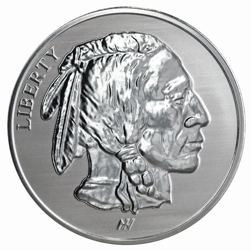 1oz .999 Fine AG Silver Round - Buffalo Indian Stamped Everything Else - DailySale