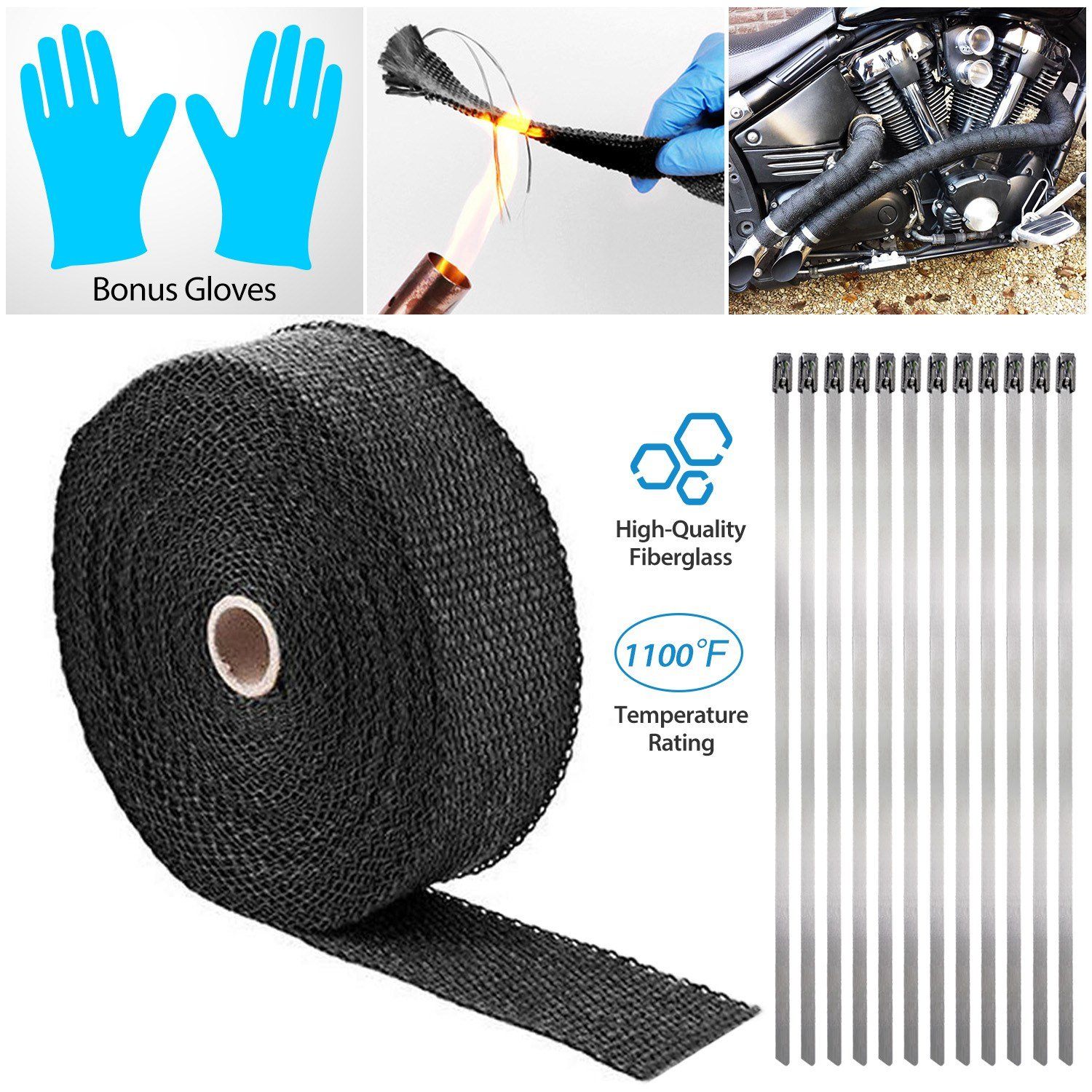 2" 50FT Fiberglass Manifold Header Pipe Heat Wrap Everything Else - DailySale