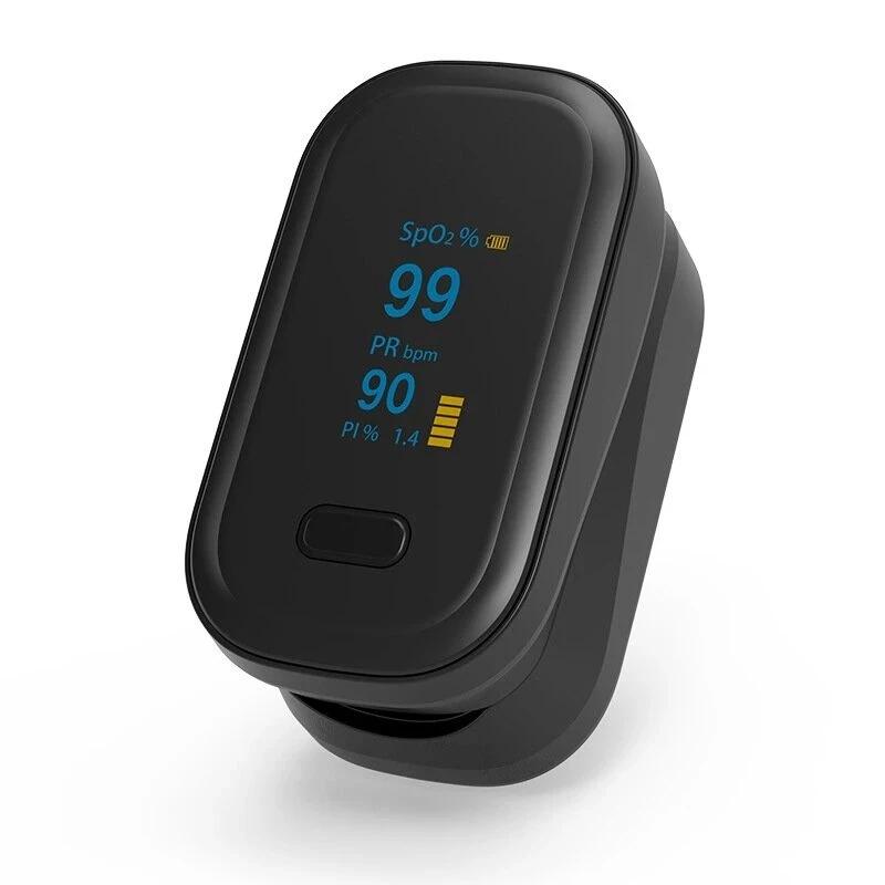 2 Finger-Clamp Pulse Oximeter Wellness Black - DailySale