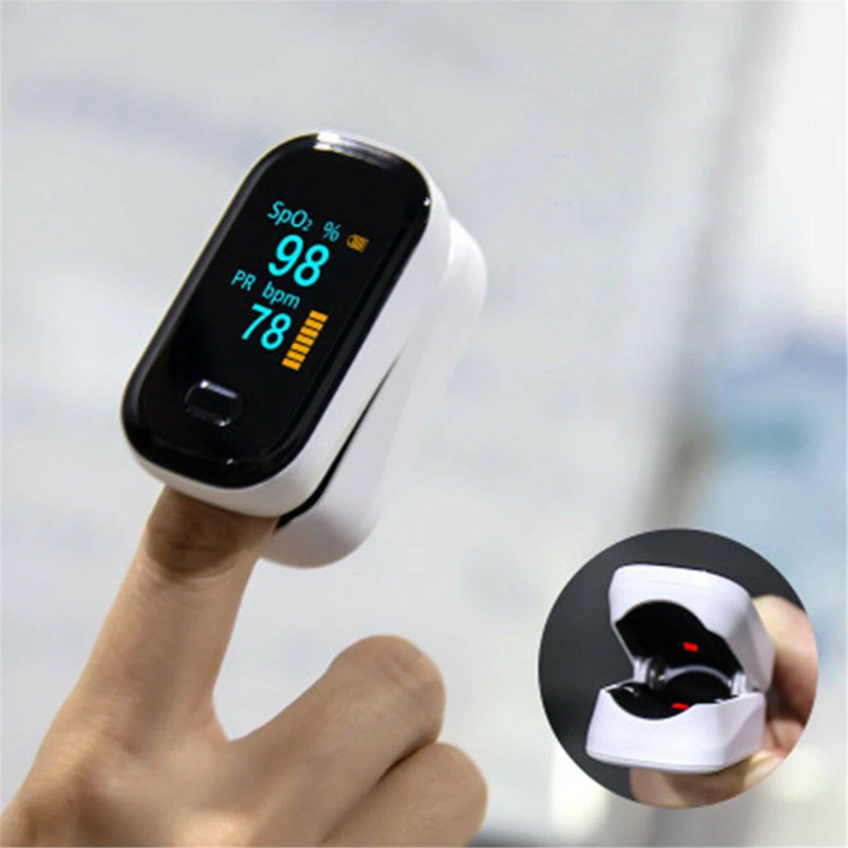 2 Finger-Clamp Pulse Oximeter Wellness - DailySale