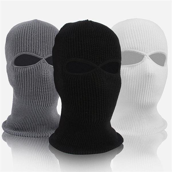 2 Holes Full Face Cover Hood Knitted Balaclava Face Mask Sports & Outdoors - DailySale