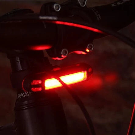 2-in-1 500LM Bicycle USB Rechargeable LED Bike Light Taillight Ultralight Warning Night Sports & Outdoors - DailySale