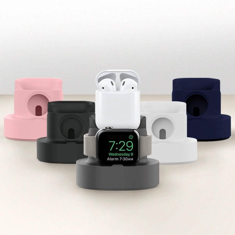 2-in-1 Apple Silicone Charging Stand Mobile Accessories - DailySale