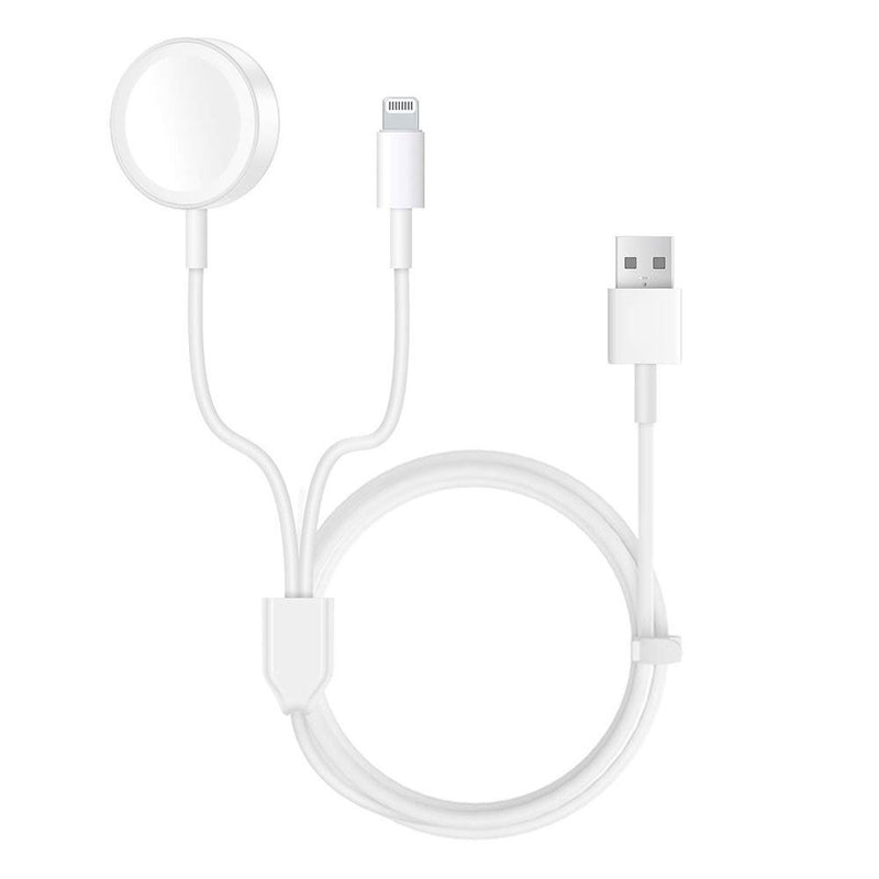2-in-1 Apple Watch and iPhone Charger Mobile Accessories White - DailySale