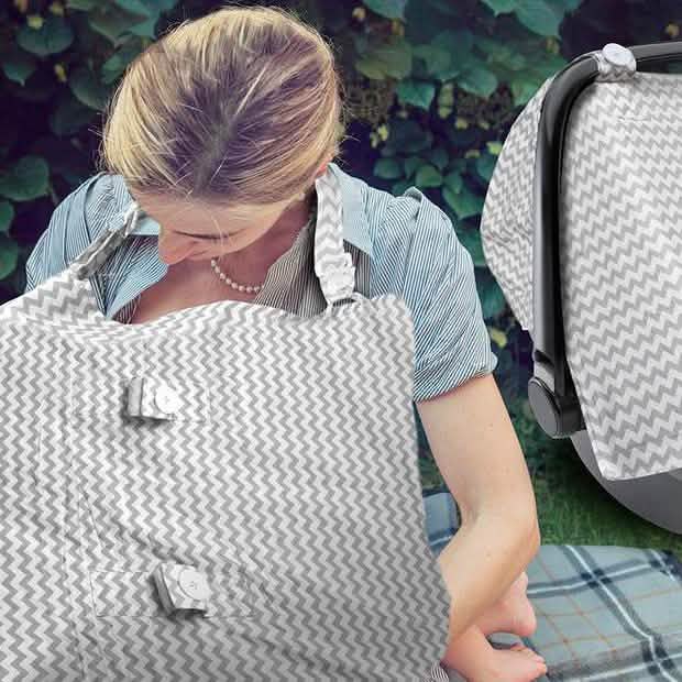 2-in-1 Baby Blanket Car Seat Cover and Nursing Blanket Automotive - DailySale